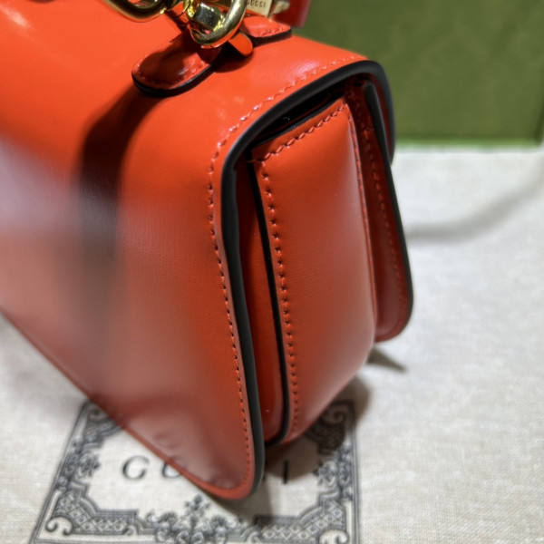 G*u*i mini top handle bag with bamboo