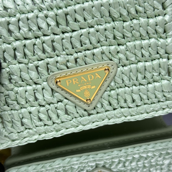 Pra*a cardholder with shoulder strap and crystals