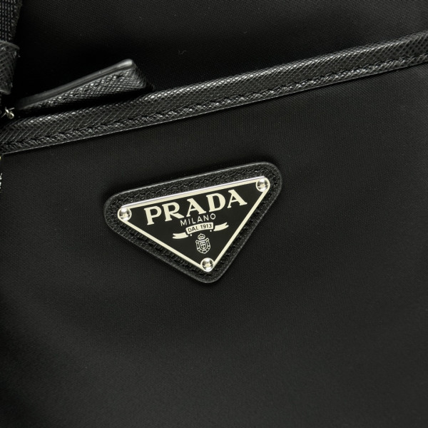 Pra*a re-nylon and saffiano shoulder bag