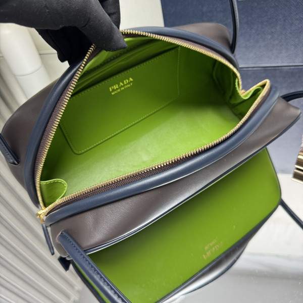 Pra*a swing smooth leather shoulder bag-28*11.5*10cm